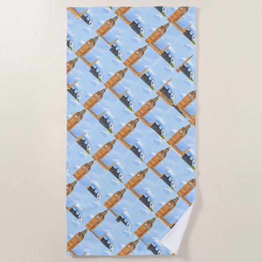 serviette de plage Big Ben London (Devant)