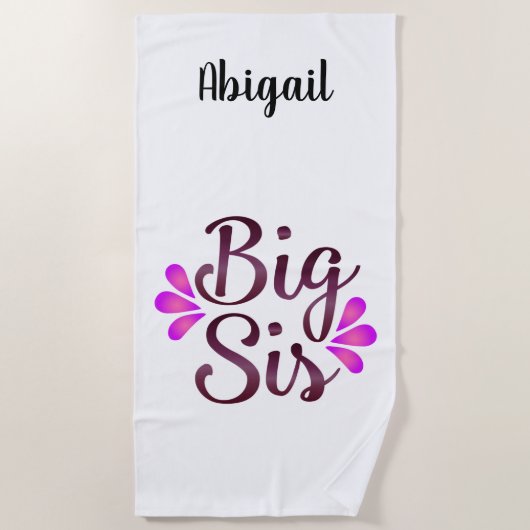 Serviette De Plage Big Sis (Devant)