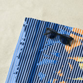 Serviette De Plage Big Sunset Strike Hawaiian Surfers - Bleu (En situation)