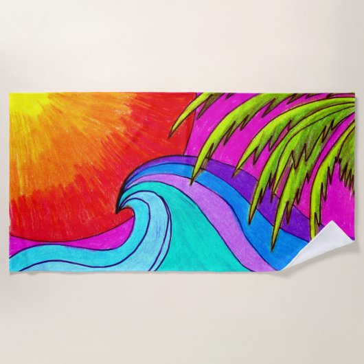Serviette de plage Big Wave (Devant)