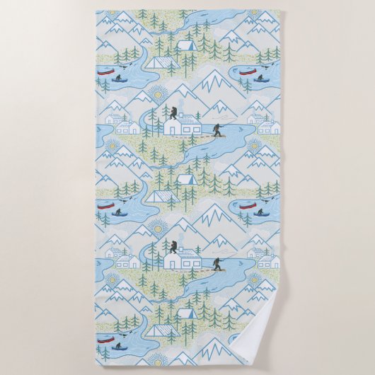 Serviette De Plage BigFoot's Lake Life (Devant)