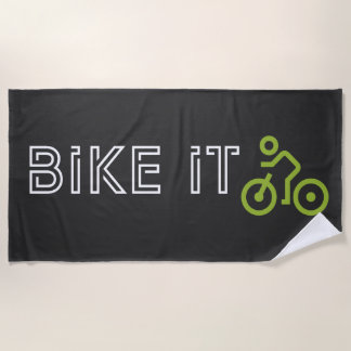 Serviette De Plage BIKE IT - Symbole de vélo vert