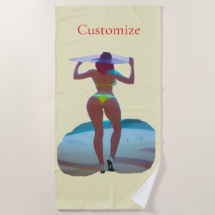 Serviette De Plage Bikini Booty Beach Girl Thunder_Cove