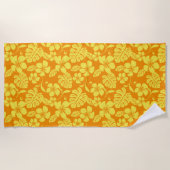 SERVIETTE DE PLAGE BIKINI ROSE (TANGERINE/JAUNE) (Devant)