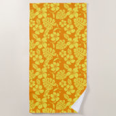SERVIETTE DE PLAGE BIKINI ROSE (TANGERINE/JAUNE) (Devant)