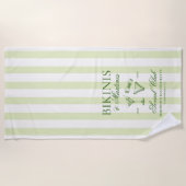 Serviette De Plage Bikinis et Martinis Bachelorette (Devant)