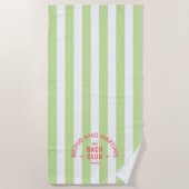 Serviette De Plage Bikinis et Martinis Le Club Bach Ruban Vert (Devant)