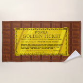 Serviette De Plage Billet d'or Willy Wonka (Devant)