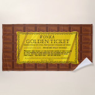 Serviette De Plage Billet d'or Willy Wonka