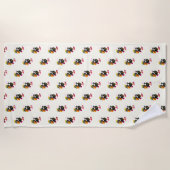 Serviette de plage Bird moderne amusant (Devant)