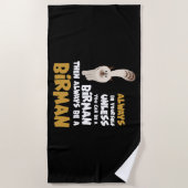 Serviette De Plage Birman Cat (Devant)