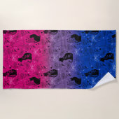 Serviette De Plage Bisexual Pride Chat noir - Mystical Witchy (Devant)