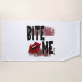 Serviette De Plage Bite me - Citation Cool - Halloween - Bat (Devant)