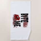 Serviette De Plage Bite me - Citation Cool - Halloween - Bat (Devant)