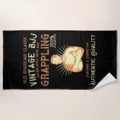 Serviette De Plage BJJ Vieux brésilien Classic Grappling style rétro (Devant)