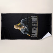 Serviette De Plage Black Adam Character and Name Graphic (Devant)