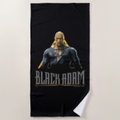 Serviette De Plage Black Adam Character and Name Graphic (Devant)