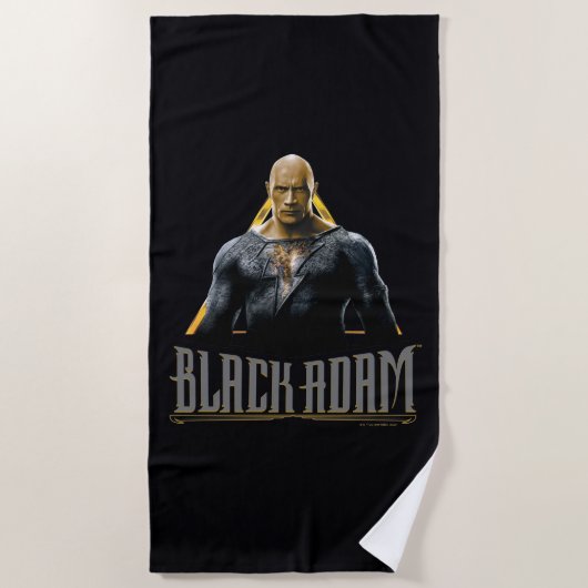 Serviette De Plage Black Adam Character and Name Graphic (Devant)