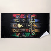 Serviette De Plage Black Adam Characters In Stripes Graphic (Devant)