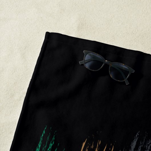 Serviette De Plage Black Adam Characters In Stripes Graphic (En situation)