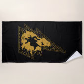 Serviette De Plage Black Adam Distressed Lightning Bolt Graphic (Devant)