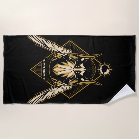Serviette De Plage Black Adam | Hawkman Casque graphique (Devant)