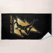 Serviette De Plage Black Adam Lightning Bolt Illustration du caractèr (Devant)