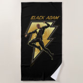Serviette De Plage Black Adam Lightning Bolt Illustration du caractèr (Devant)
