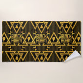Serviette De Plage Black Adam Lightning Bolt Motif triangulaire (Devant)