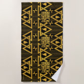 Serviette De Plage Black Adam Lightning Bolt Motif triangulaire (Devant)