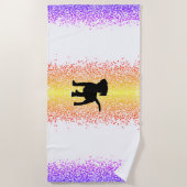 Serviette de plage Black Dog Sparkle (Devant)