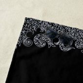 Serviette De Plage Black Floral Gothic Bachelorette Party (En situation)