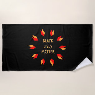 Serviette De Plage Black Lives Matter Rouge Gold Beach