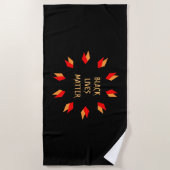 Serviette De Plage Black Lives Matter Rouge Gold Beach (Devant)