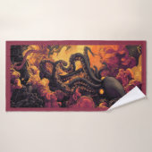 Serviette de plage Black Octopus Artwork (Serviette de bain)