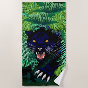 Serviette De Plage Black Panther Spirit of the Jungle