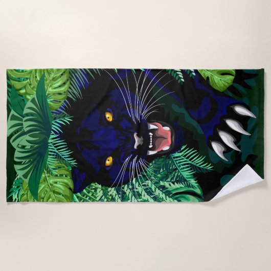 Serviette De Plage Black Panther Spirit of the Jungle (Devant)