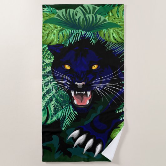 Serviette De Plage Black Panther Spirit of the Jungle (Devant)