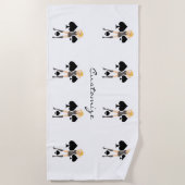 Serviette De Plage Black Spades Blonde Queen Thunder_Cove  (Devant)