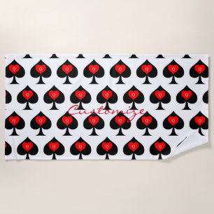 Serviette De Plage Black Spades Tac Toe Thunder_Cove