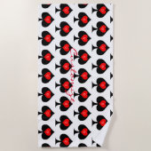 Serviette De Plage Black Spades Tac Toe Thunder_Cove (Devant)