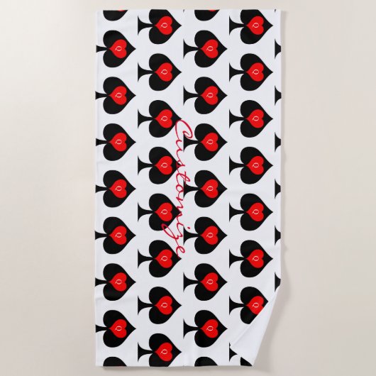 Serviette De Plage Black Spades Tac Toe Thunder_Cove (Devant)