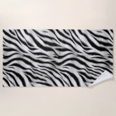 Serviette De Plage Black White Zebra Imprimer Animal (Devant)