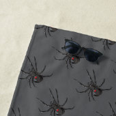 Serviette De Plage Black Widow Spider Dessin original (En situation)