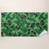 Serviette De Plage Blackberry en vert (Devant)