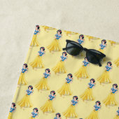 Serviette De Plage Blanc (En situation)