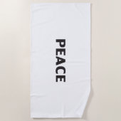 Serviette De Plage Blanc noir blanc simple (Devant)
