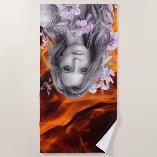 Serviette de plage blanche (Devant)