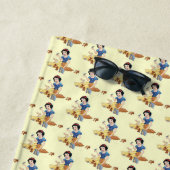 Serviette de plage blanche à neige (En situation)