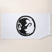 serviette de plage blanche Black Dragon (Devant)